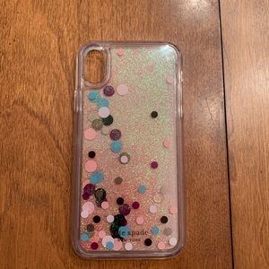 Kate Spade Disco Dots Liquid Glitter iPhone X case